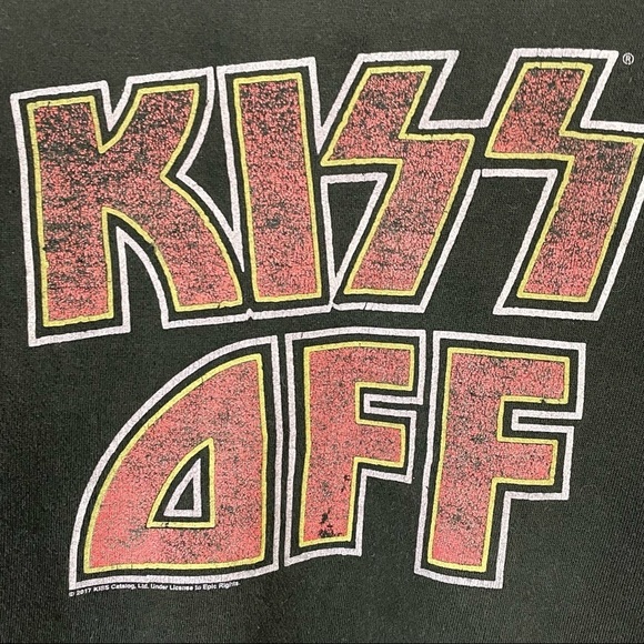 Junk Food Clothing Kiss Off sweatshirt Sweater Graphic black red size XS/S - Picture 3 of 6